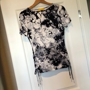 St John floral rouched tee